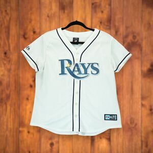 Vintage Men's‎ Majestic MLB Tampa Bay Rays Embroidered Jersey
